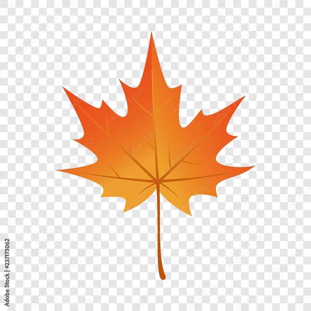 Poster autumn maple leaf icon. flat illustration of autumn maple leaf vector icon for web design