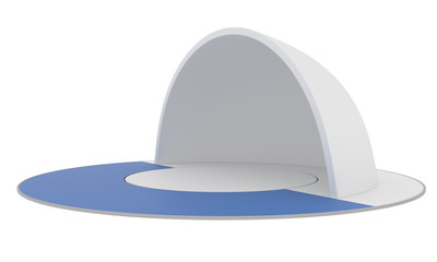 semi-sphere empty stand design mock-up. 3D rendering