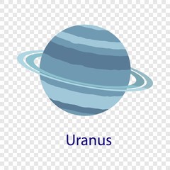 Uranus planet icon. Flat illustration of uranus planet vector icon  