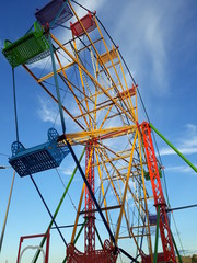 ferris wheel on blue sky