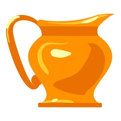 Jewish jug icon. Cartoon of jewish jug vector icon for web design isolated on white background