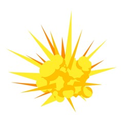Explosion icon. Flat illustration of explosion vector icon for web design