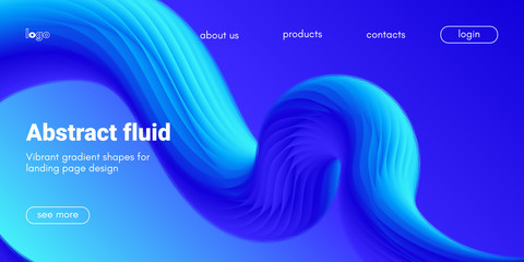 Abstract Fluid Background for Landing Page.