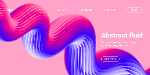 Abstract 3d Background with Fluid Shape.