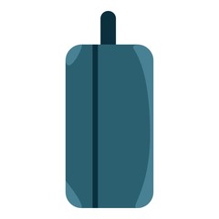 Side of travel bag icon. Flat illustration of side of travel bag vector icon for web design