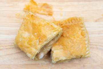 Tuna puff pastry fresh bake from oven