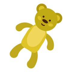 Teddy bear icon. Flat illustration of teddy bear vector icon for web design