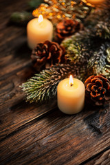 Christmas decoration with candles