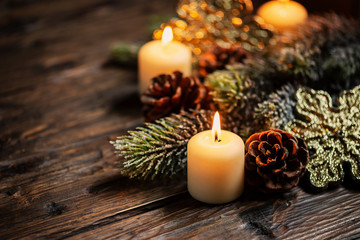 Christmas decoration with candles