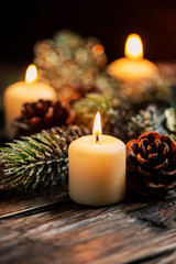 Christmas decoration with candles