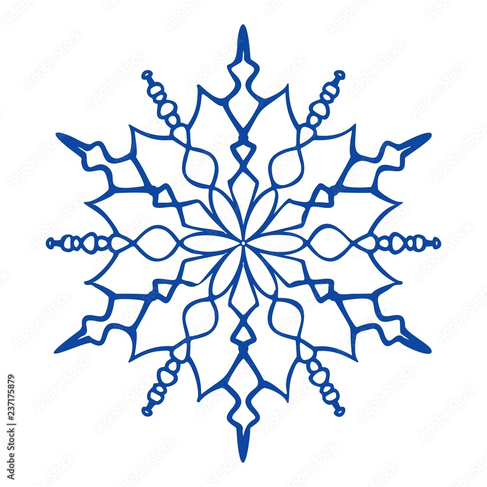 Poster snowflake icon. simple illustration of snowflake vector icon for web design isolated on white backgr