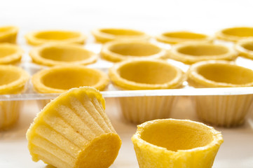 empty tartlets isolated