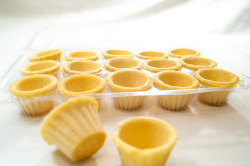 empty tartlets isolated
