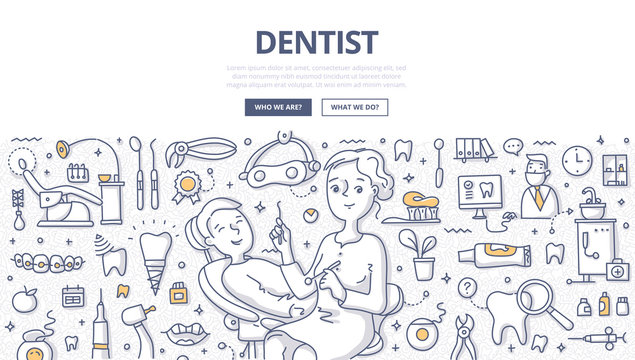Dentist Doodle Concept