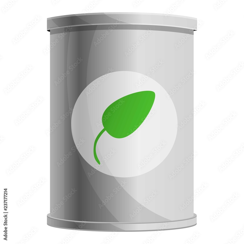 Aufkleber spinach tin can icon. cartoon of spinach tin can vector icon for web design isolated on white backgr