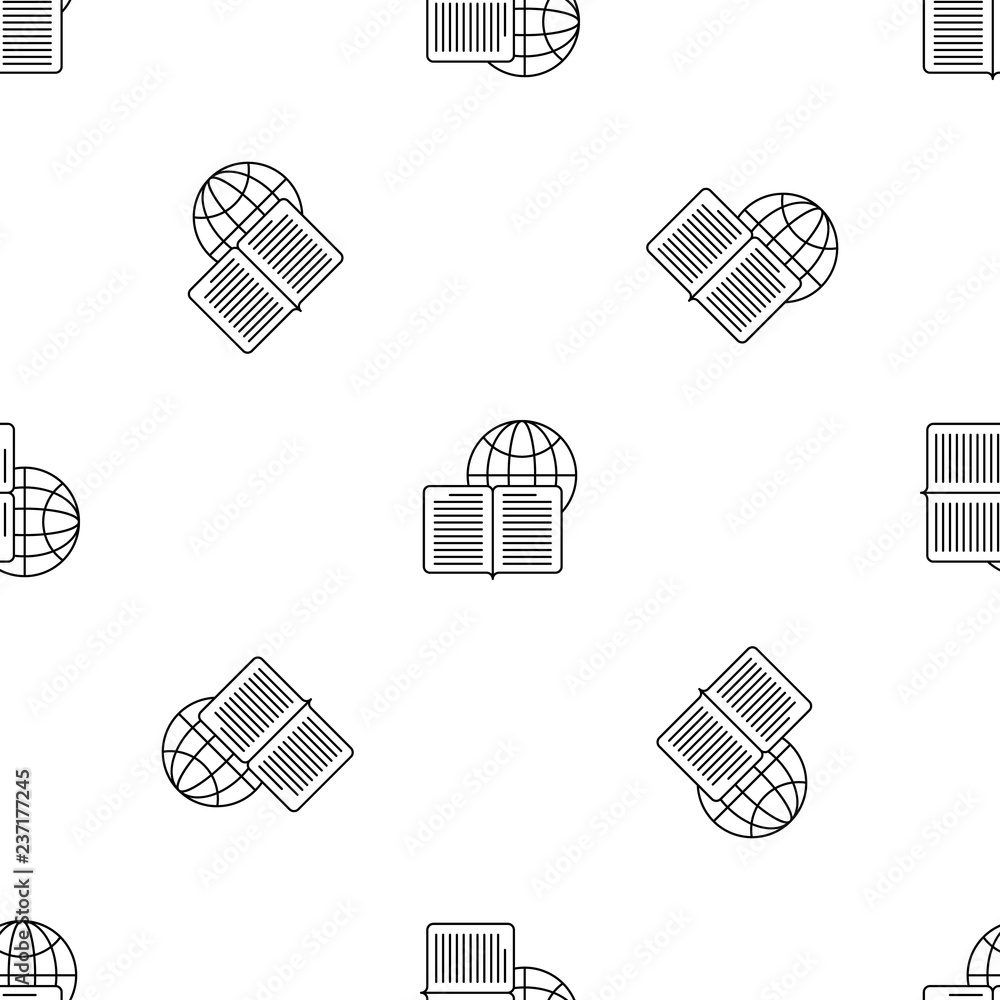 Poster global learning pattern seamless vector repeat geometric for any web design