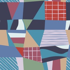 Fototapeta na wymiar Contemporary abstract seamless pattern. Creative doodle. Modern illustration
