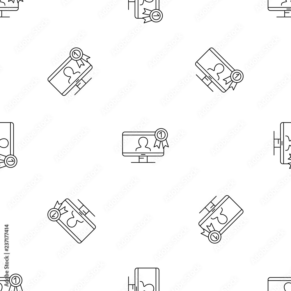 Poster first conference person pattern seamless vector repeat geometric for any web design