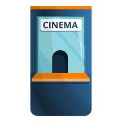 Cinema ticket kiosk icon. Cartoon of cinema ticket kiosk vector icon for web design isolated on white background