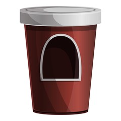 Coffee kiosk icon. Cartoon of coffee kiosk vector icon for web design isolated on white background