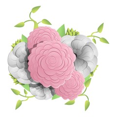 Natural camellia concept background. Cartoon illustration of natural camellia vector concept background for web design