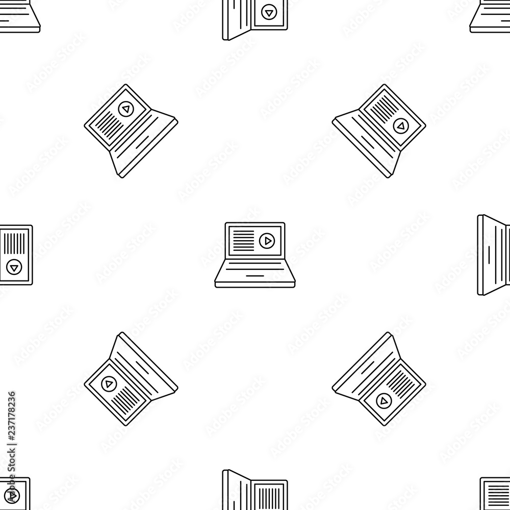 Poster laptop web surf pattern seamless vector repeat geometric for any web design