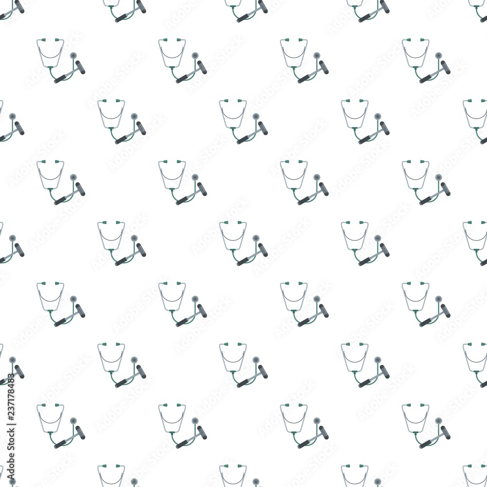 Poster stethoscope and hammer pattern seamless vector repeat for any web design