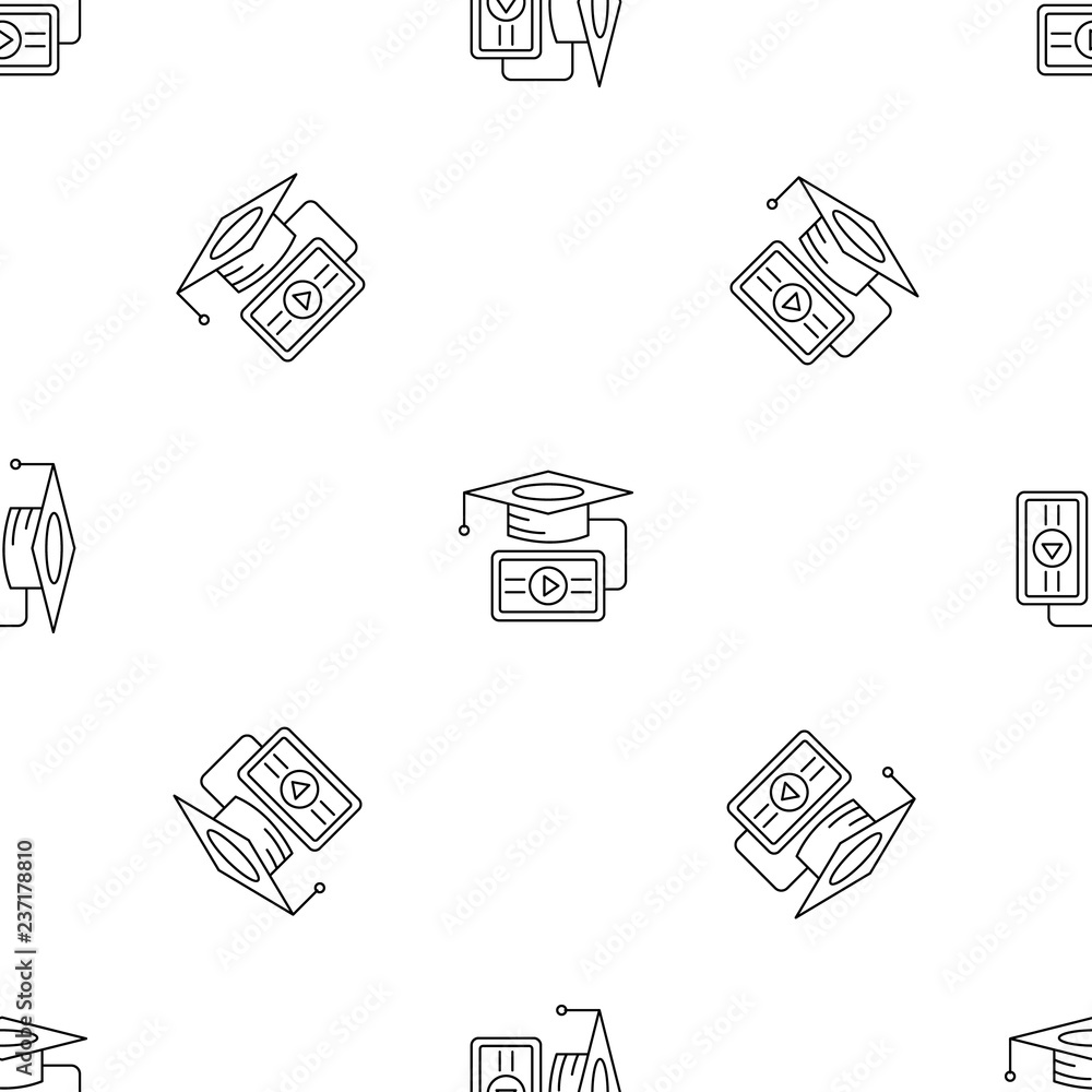 Poster video graduation pattern seamless vector repeat geometric for any web design