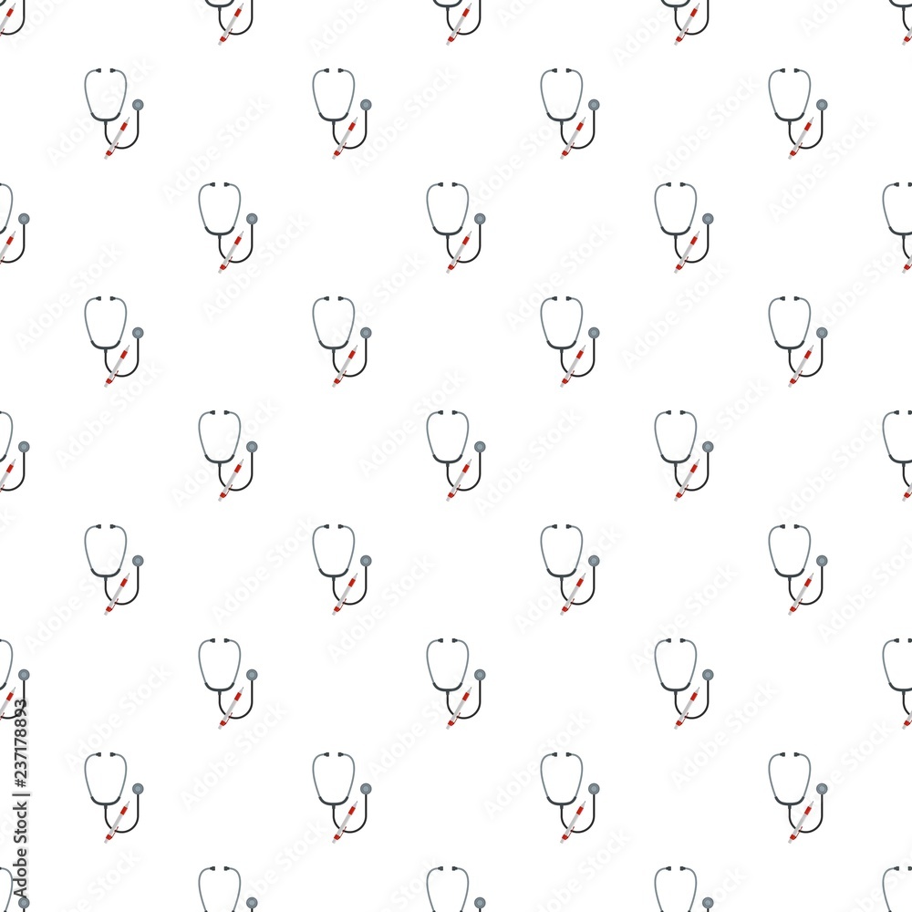 Poster stethoscope and pen pattern seamless vector repeat for any web design