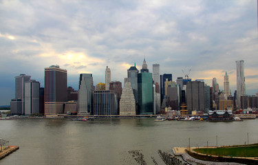 cloudy sky over a Manhattan skyline