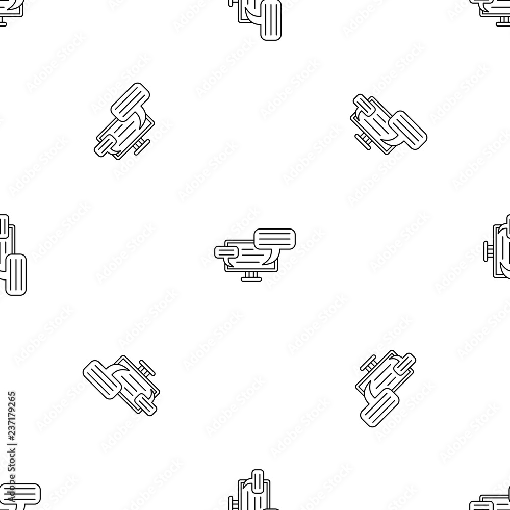 Poster monitor chat pattern seamless vector repeat geometric for any web design