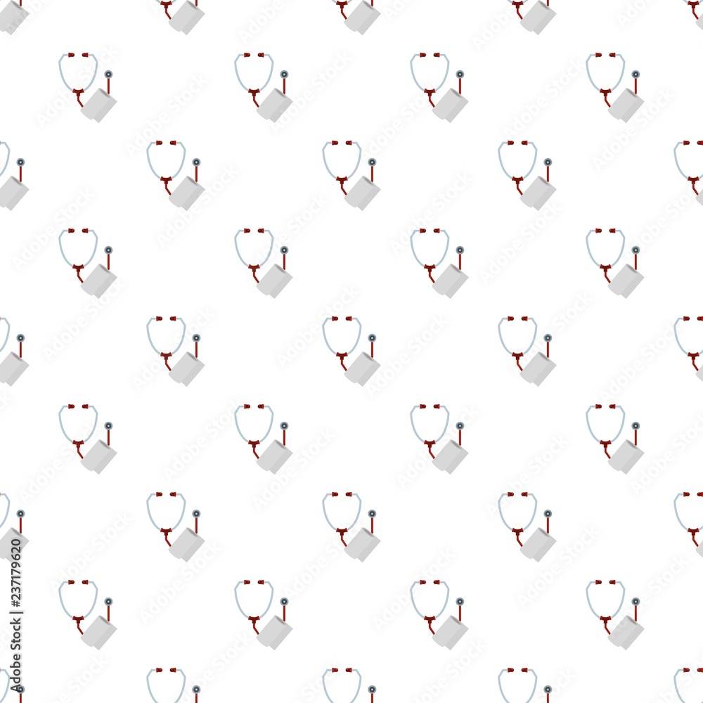 Poster stethoscope and paper pattern seamless vector repeat for any web design