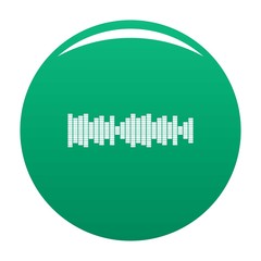 Equalizer sound icon. Simple illustration of equalizer sound vector icon for any design green