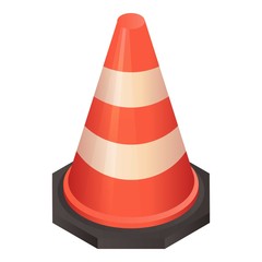 Repair traffic cone icon. Isometric of repair traffic cone vector icon for web design isolated on white background