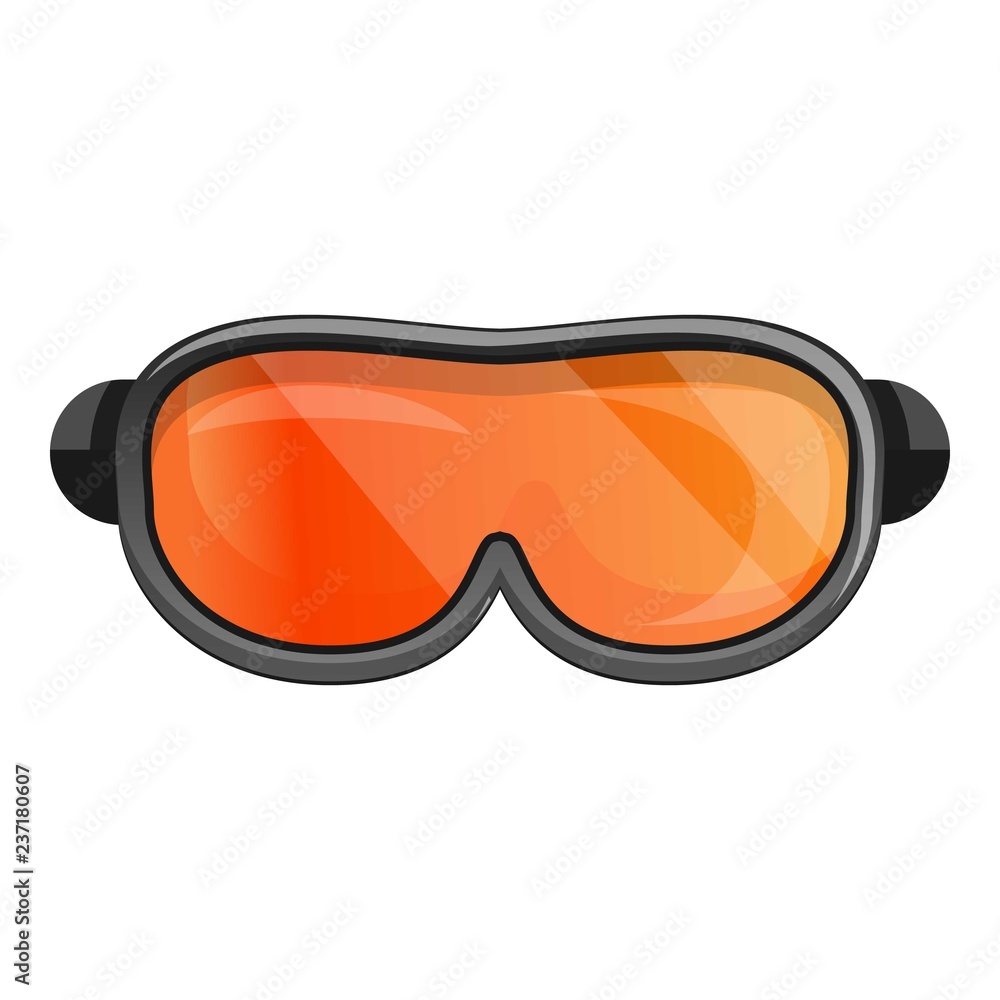 Poster snowboard goggle icon. cartoon of snowboard goggle vector icon for web design isolated on white back