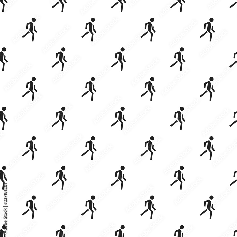 Aufkleber running man pattern seamless vector repeat for any web design