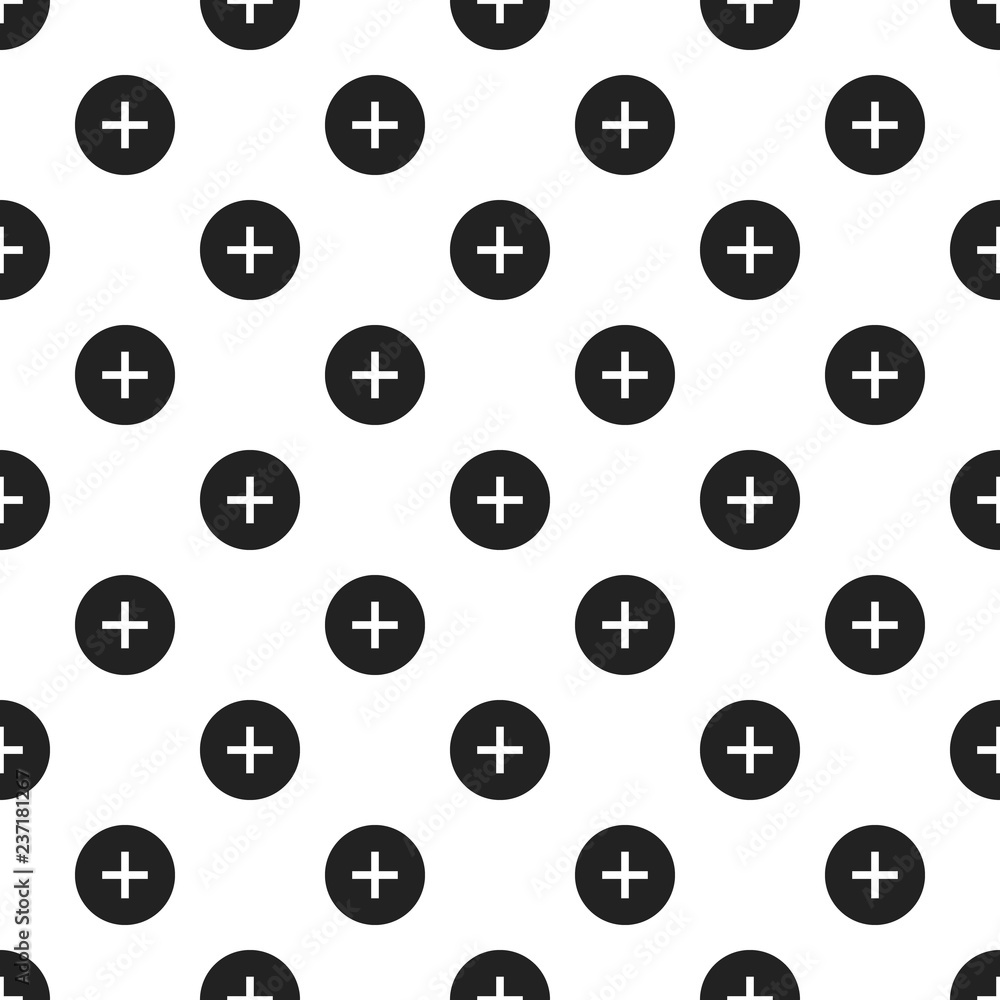 Poster circle plus pattern seamless vector repeat for any web design