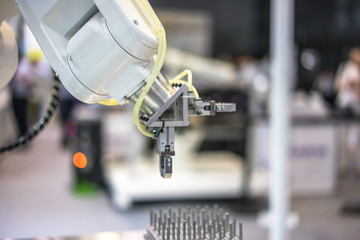 robot arm in factory