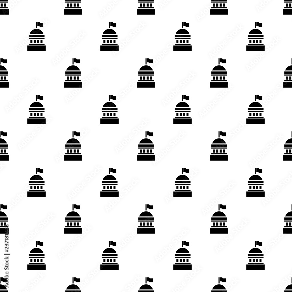 Poster White house pattern seamless vector repeat for any web design