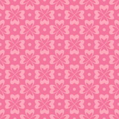 Pink  floral seamless vector pattern