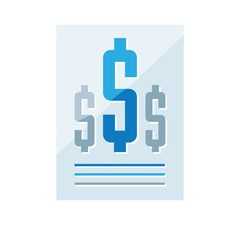 Business, finance icon. Vector illustration isolated on white background. Money symbol.