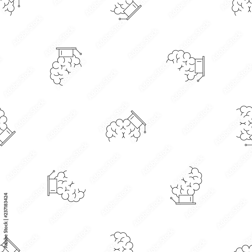 Poster brain graduated pattern seamless vector repeat geometric for any web design