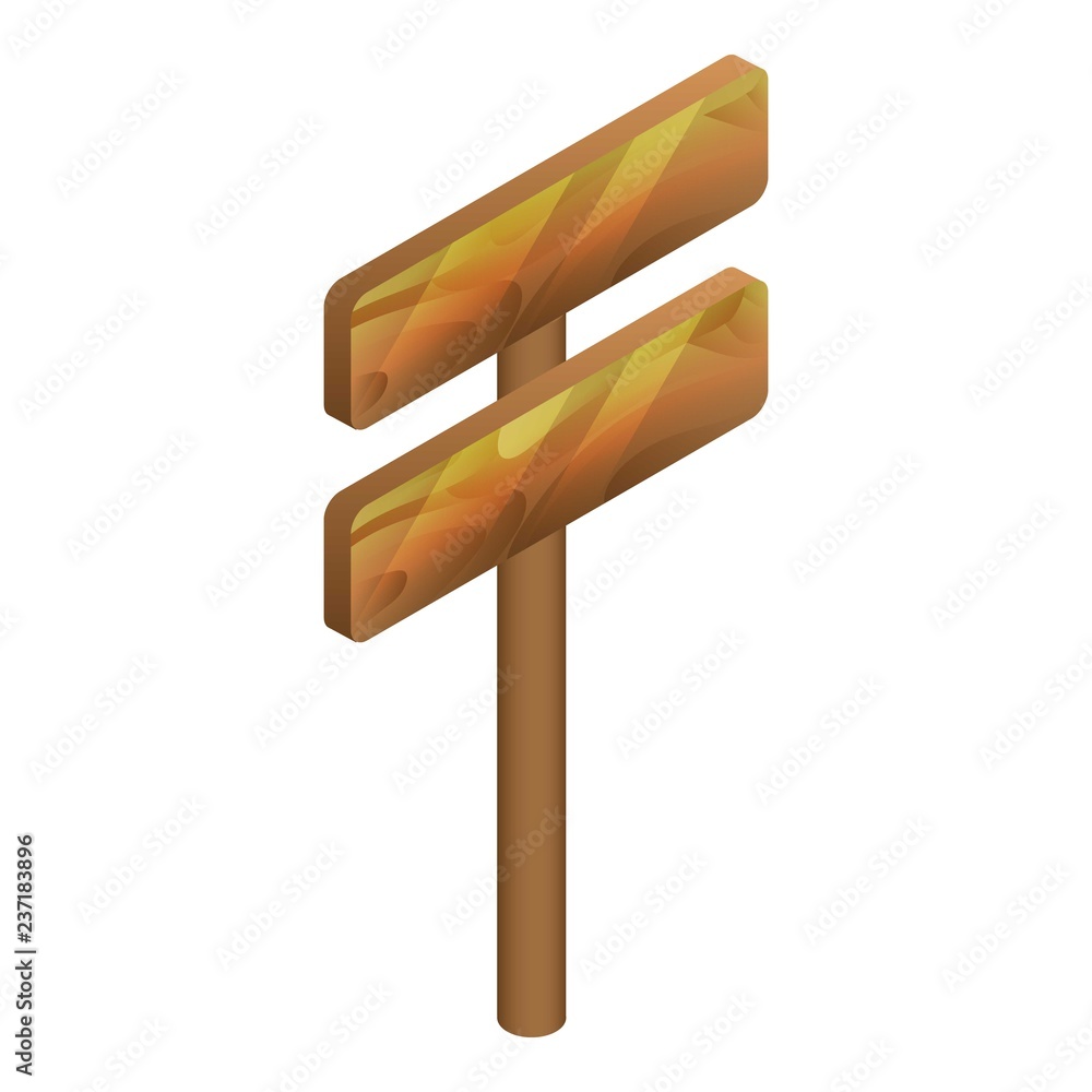 Poster way signboard icon. isometric of way signboard vector icon for web design isolated on white backgrou