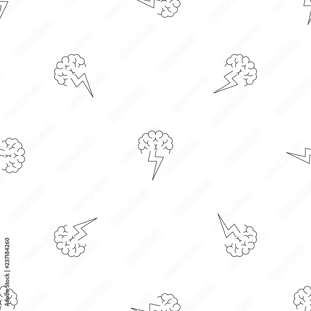 Poster brainstorming pattern seamless vector repeat geometric for any web design