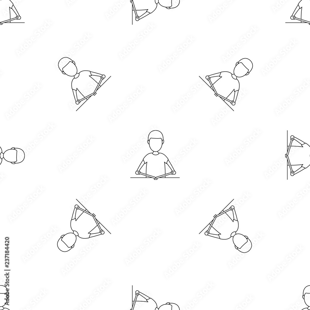 Poster kid open book pattern seamless vector repeat geometric for any web design