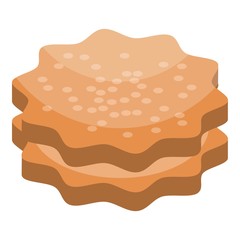 Star biscuit icon. Isometric of star biscuit vector icon for web design isolated on white background