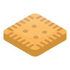 Square biscuit icon. Isometric of square biscuit vector icon for web design isolated on white background