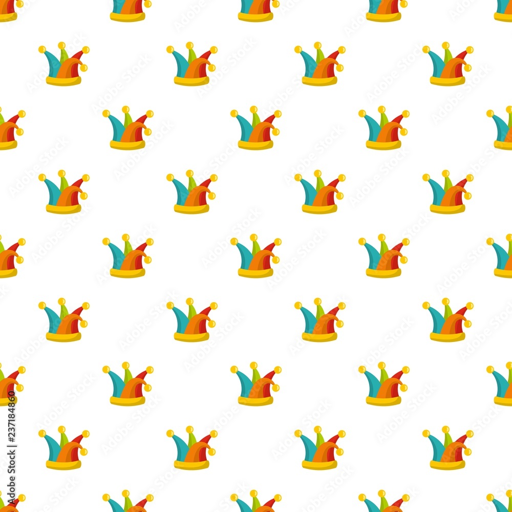 Aufkleber jester cap pattern seamless vector repeat for any web design