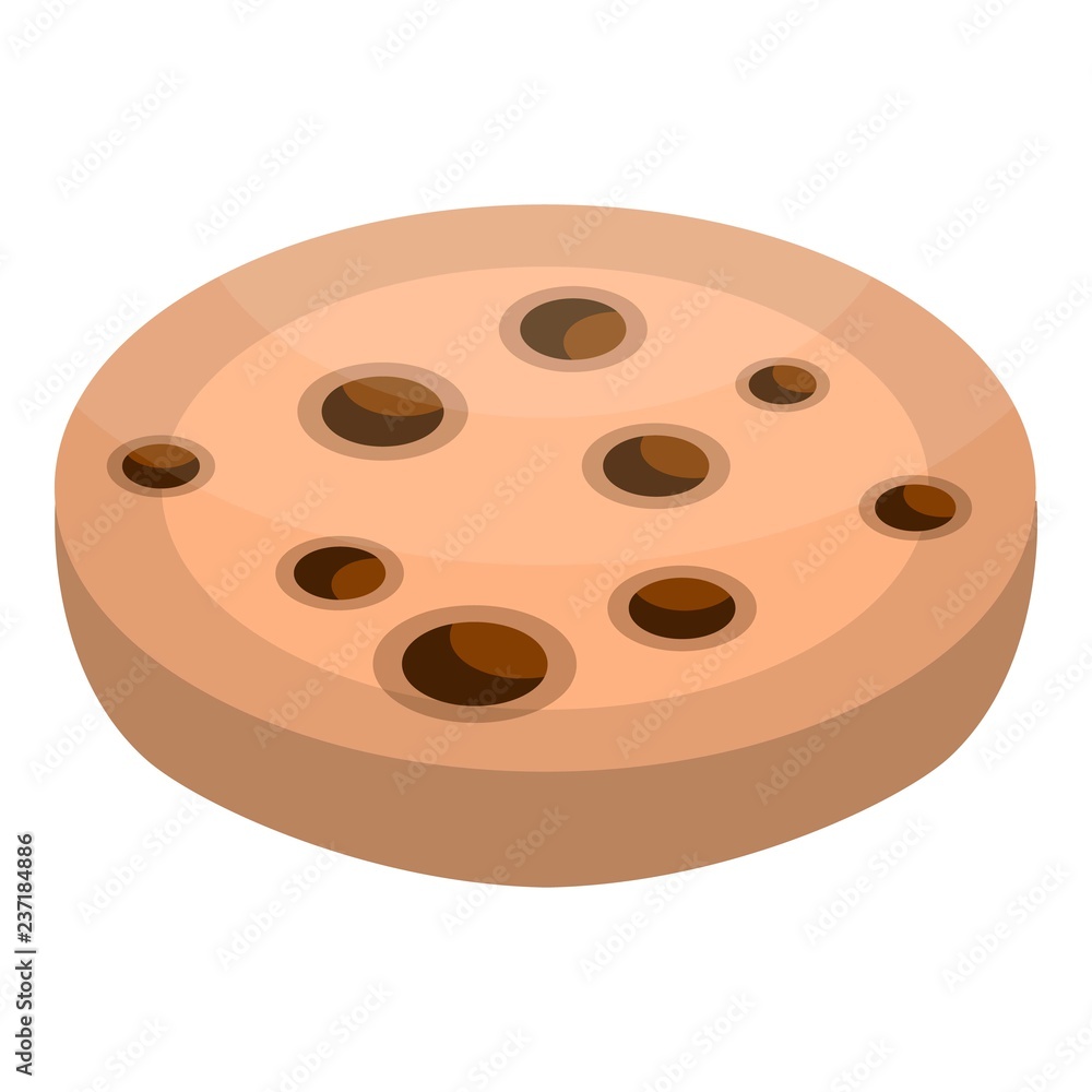 Poster sugar biscuit icon. isometric of sugar biscuit vector icon for web design isolated on white backgrou