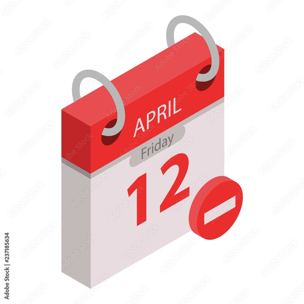 Poster restricted calendar date icon. isometric of restricted calendar date vector icon for web design isol
